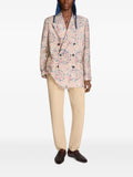 DRIES VAN NOTEN jacquard double-breasted blazer
