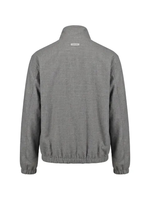 Lardini high-neck zip-up wool jacket