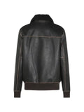 rag & bone shearling-collar leather jacket