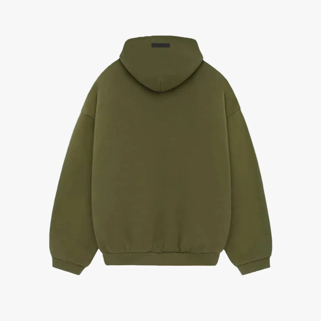 Essentials Fear Of God Fleece Hoodie Military