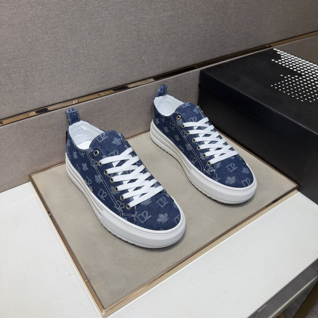 Dsquared2 Men's Navy Blue Patterned Sneakers
