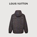Louis Vuitton LV 26FW Damier Checkerboard Polka Dot Hooded Windbreaker Jacket Dark Brown